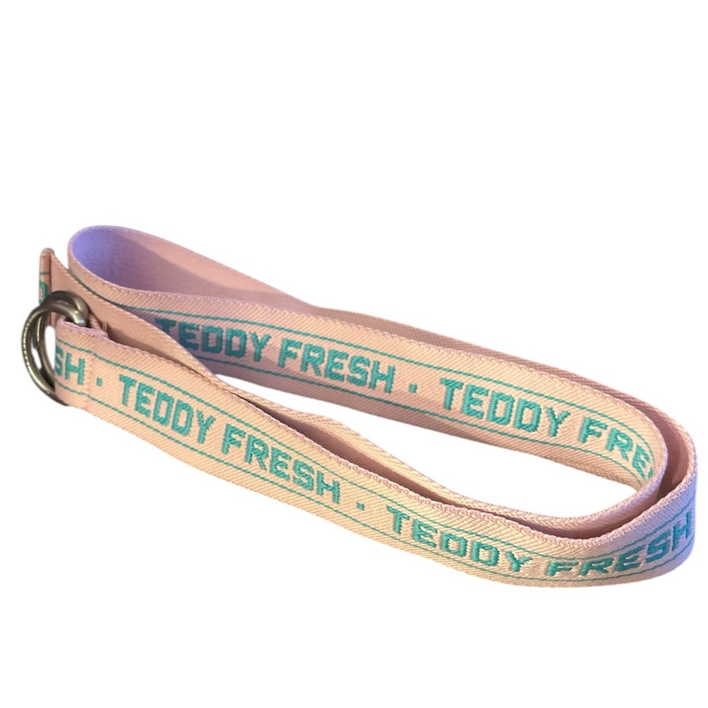 teddy fresh pink belt with teddy fresh logo 51" fabric 53" with buckle